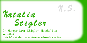 natalia stigler business card